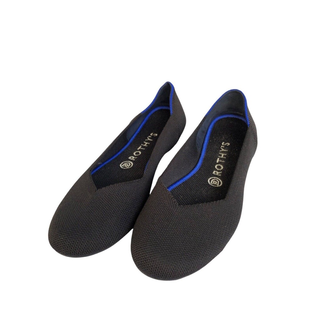 Rothy's Retired Black Ballet Flats Womens Size 8.5 EUC